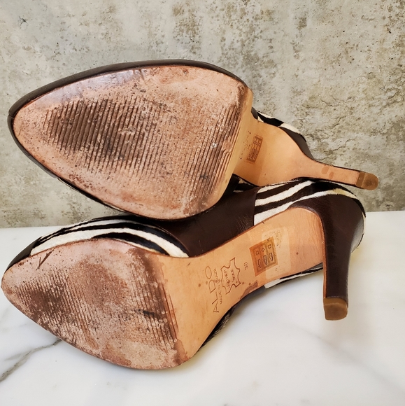 ALDO Zebra Patterned Platform Heels / Size 38 - Picture 5 of 5